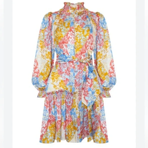 Hunter‎ BellSilk Blakely Dress In Flower Patchwork